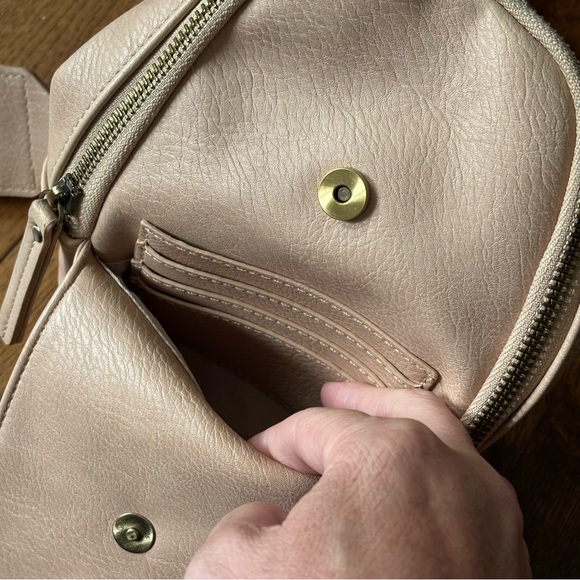 Urban Originals / Anthropologie Liberty Sling Bag in Taupe/Pink - Picture 7 of 10